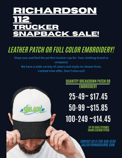 trucker embroidery in visalia